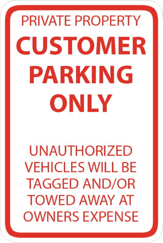 Parking and Regulation Signs 12x18